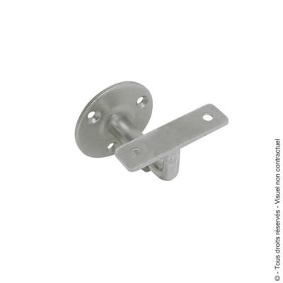 Support de rampe coudé à visser réglable zingué blanc Ø10 - boîte de 10 pièces - Gedimat - AFBAT