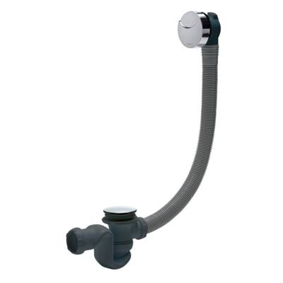 Vidage baignoire à câble siphon COBRA - volet et clapet métal - Gedimat - WIRQUIN