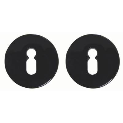 Paire rosace serrure S80 NORMBAU - Trou de clé - Noir 16 - 247110 - Maxoutil