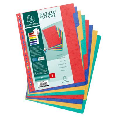 Intercalaires Nature Future carte lustrée 225g 8 positions A4