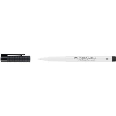 Feutre PITT artist pen pointe brush 1,5 mm blanc - FABER-CASTELL