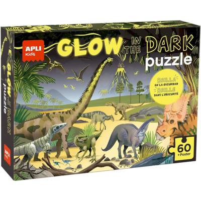 Puzzle DINOSAURES 60 pièces Brille dans le noir