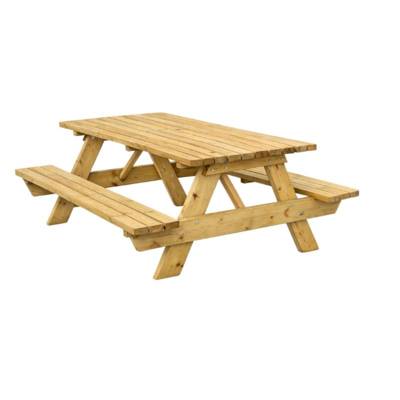 Table de pique-nique en bois Ép. 45 mm - JAD Groupe