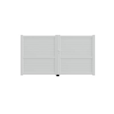 Portail battant LACAUNE alu blanc - Gedimat - GARDEN GATE
