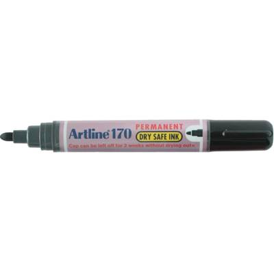 Marqueur Dry Safe 170 permanent indélébile pointe conique 2 mm noir - ARTLINE