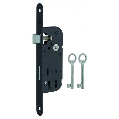 Serrure axe 40 mm pene dormant 1/2t v/br2 clés noir - Gedimat - THIRARD