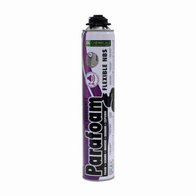 Mousse PU pistolable à mémoire de forme Parafoam Flexible DL CHEMICALS - 750 ml - Lot de 12 - 0900031N000049