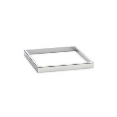 Insert inox pour pilier MARBRÉ - 30 x 30 x 3 cm - gris - Gedimat