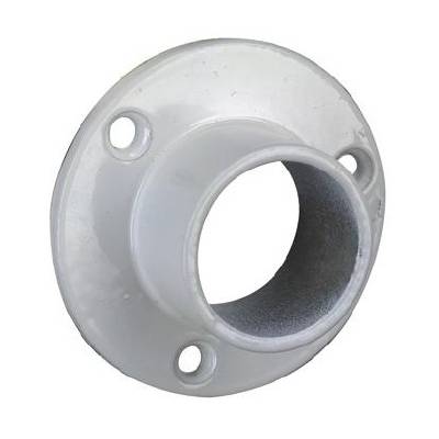 Support d'extrémité pour tube de penderie Ø19 mm en acier blanc - Gedimat