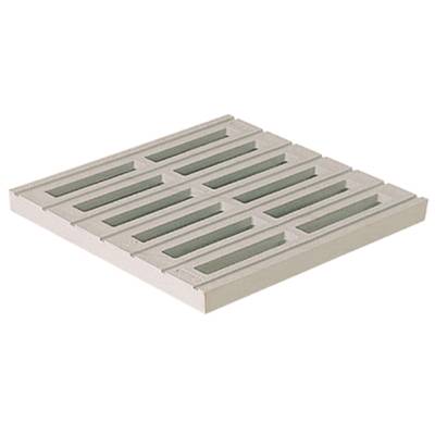 Grille de sol NICOLL carrée sans cadre dimensions 250x250mm coloris gris clair - Gedimat