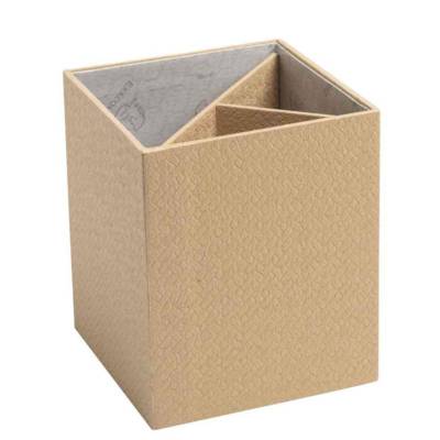 Pot à crayons Office by Me, 3 compartiments, beige