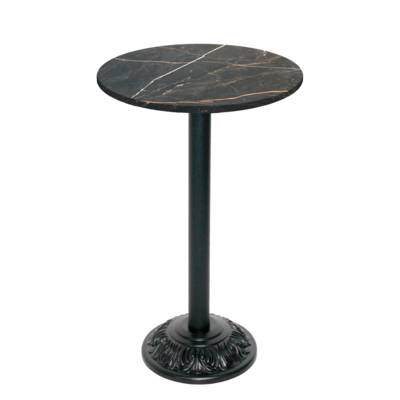 Mange-debout pied noir Ø60cm marbre samas - intérieur - RestooTab