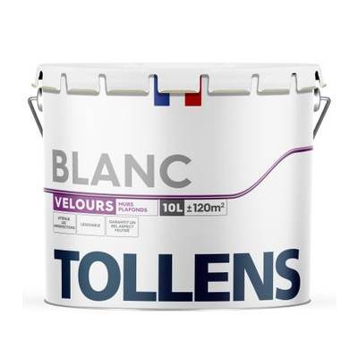 TOLLENS bi velours blanc 10l + 20% - Gedimat