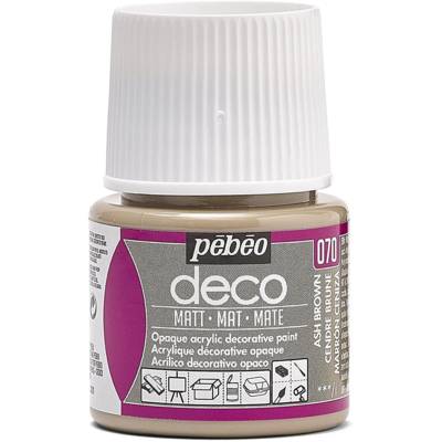 Flacon 45ml peinture acrylique Déco Mat Cendre Brune - PÉBÉO