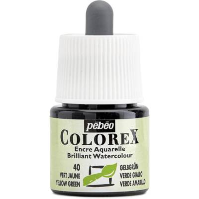 Flacon 45ml Encre COLOREX Aquarelle VERT JAUNE