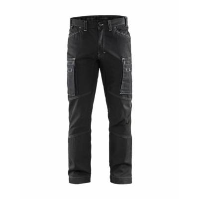 Pantalon maintenance BLAKLADER Denim + Stretch T.42 - NOIR - 145911429900-42 - BLAKLADER WORKWEAR