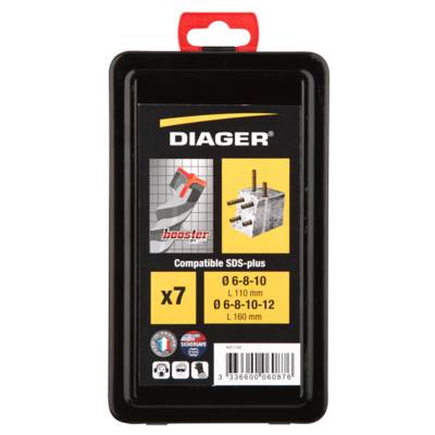 Foret béton 3 taillants SDS+ BOOSTER-PLUS 110mm - Gedimat - DIAGER
