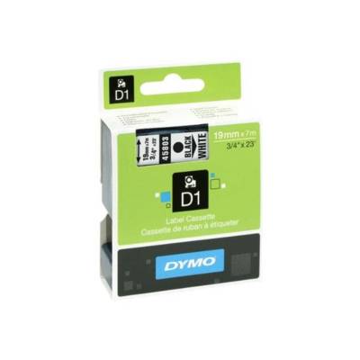 Cassette D1 de ruban encreur noir sur blanc 19mm/7,0 m