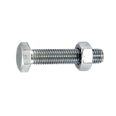 Boulon acier zingué tête hexagonale 6 pans diam.8mm long.30mm en sachet de 3 pièces - Gedimat - VYNEX