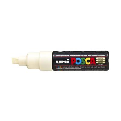 Marqueur pointe large biseautée pc8k 8mm ivoire