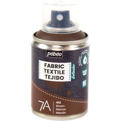 Peinture en Spray 7A - 100ml Spécial Textiles Naturels et Synthétiques MARRON