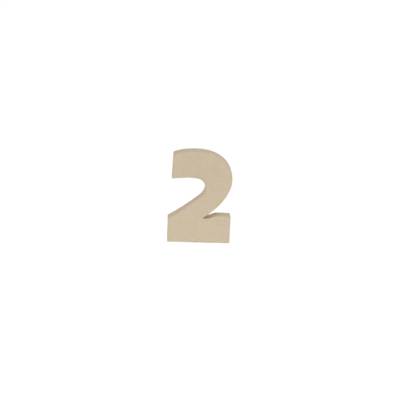 Chiffre 2 kraft 20cm - Kraft - DÉCOPATCH