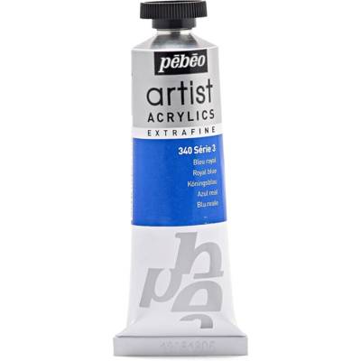 Tube 37 ml Peinture Artist Acrylics Extra fine BLEU ROYAL - PÉBÉO