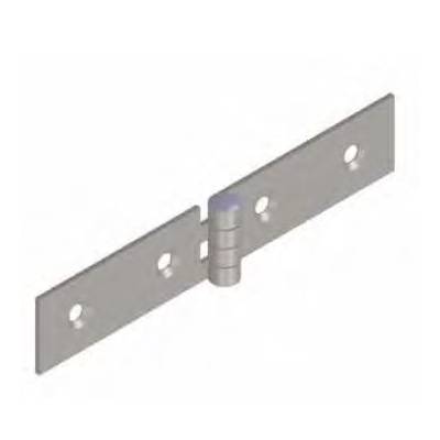 Charnière pour coulisse de lit 1012 MONIN acier décapé 22x100 - 426890