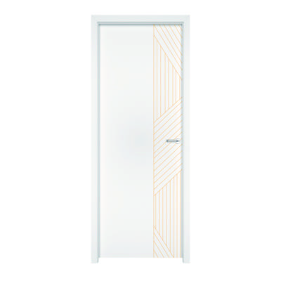 Bloc-porte isolant CLAUSTRA 1/3 gravé à peindre Hui.74 mm - 204 x 83 cm - Gedimat - ATELIER