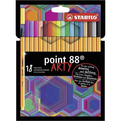 Etui 18 stylos feutres point 88 ARTY Pointe fine assorties