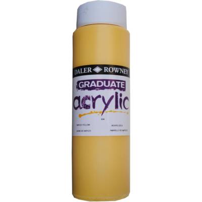 Flacon 500ml Peinture Graduate Acrylic Jaune de Naples - DALER ROWNEY
