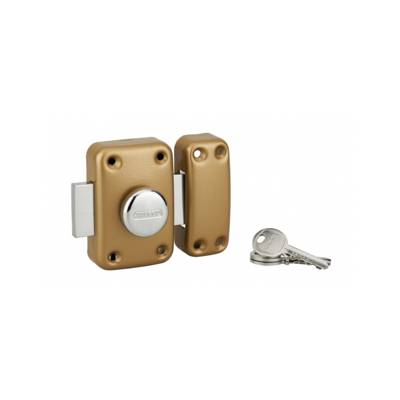 Verrou apache bouton cylindre 40 3 clés or - Gedimat - THIRARD