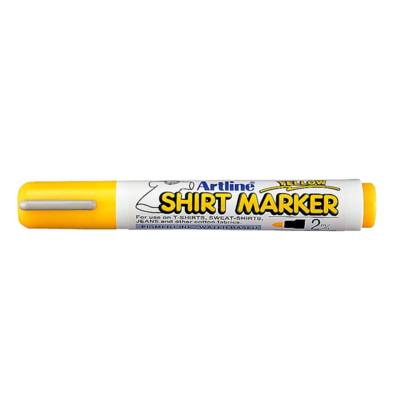 Marqueur "T-shirt" permanent indélébile pointe conique 2 mm jaune - ARTLINE