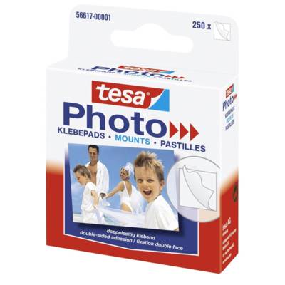 Boite de 250 Pastilles adhésives Double face pour photos Blanc