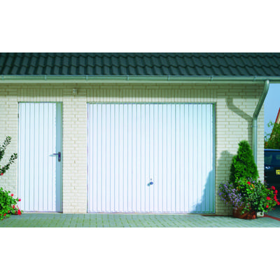 Porte de service RAINURA en acier blanc gauche poussant - Gedimat - TUBAUTO