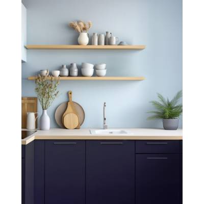 Plinthe de cuisine OTTA bleu nuit mat - H.14 x L.225 cm - Gedimat - BCD