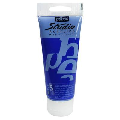 Peinture Studio Acrylique Tube Bleu Outremer Clair 100 ml - PÉBÉO