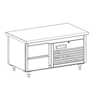 Soubassement réfrigéré 2 tiroirs - 48512