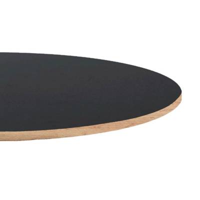 Plateau de table rond Noir & bois - RestooTab
