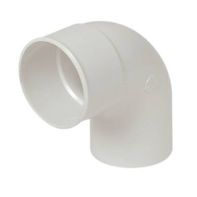 Coude PVC pour tube de descente de gouttière NICOLL diam.80mm angle 87°30 mâle femelle coloris blanc - Gedimat
