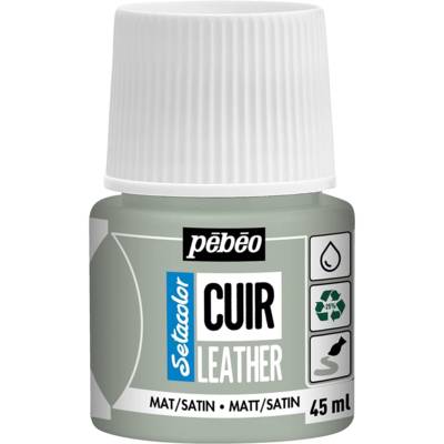 Flacon 45ml Peinture SETACOLOR CUIR VERT SAUGE - PÉBÉO