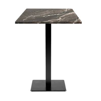 Mange-debout pied noir 60x60cm marbre royal - intérieur - RestooTab
