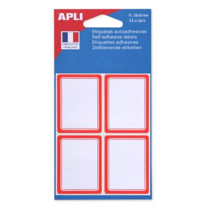 Pochette de 32 étiquettes scolaires  38 x 50 mm