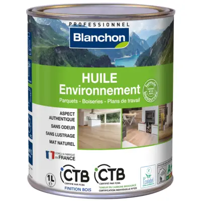 Huile environnement biosourcee 1l bois brut (sur essences claires) - BLANCHON - 01171081