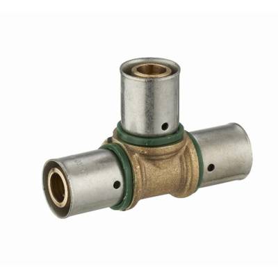 Té égal à sertir profil TH pour tube PER NOYON & THIEBAULT - Ø 12 mm Bague à sertir en inox - 3790-12L1
