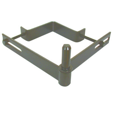 Gond à collier réglable noir D14 pour poteau de 100 à 165mm - Gedimat - AFBAT