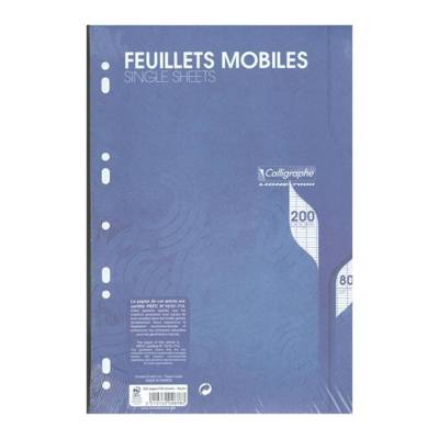 Paquet de 100 Feuillets mobiles A4 21x29,7cm Séyès 80g/m²