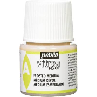 Peinture sur Verre Transparente Vitrea 160°C Médium Dépoli 45 ml - PÉBÉO