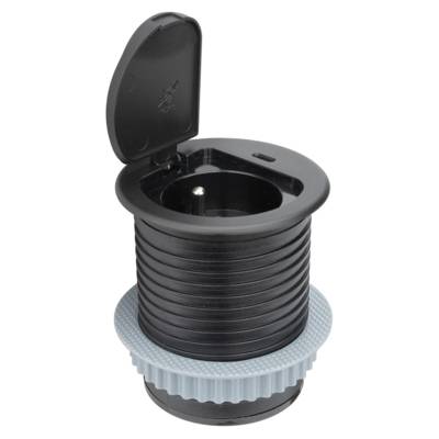 Bloc prise encastrable avec clapet 1 prise 220V + 1 USB-C - D60 mm - Mobidecor