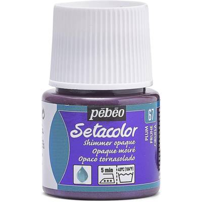 Flacon 45 ml Peinture SETACOLOR opaque pour textiles PRUNE moiré